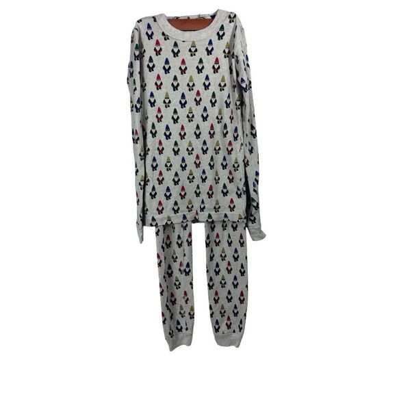 Hanna Andersson Other - Hanna Andersson Kids Beige Gnome Christmas Pajama Set Unisex 100% Cotton Size 12